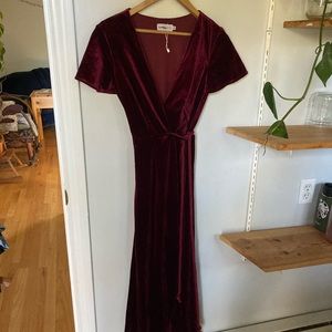 Velvet Tie Around Dress